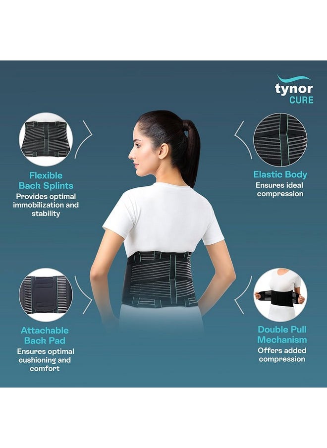 TYNOR Back Support Belt, Black, Large, 1 Unit