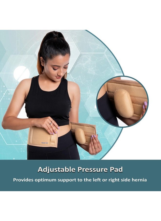 Wonder Care Umbilical Hernia Belt Hernia Support Brace with Removable Compression Pad Navel Hernia Pain Relief for Men & Women, Cotton(XL)