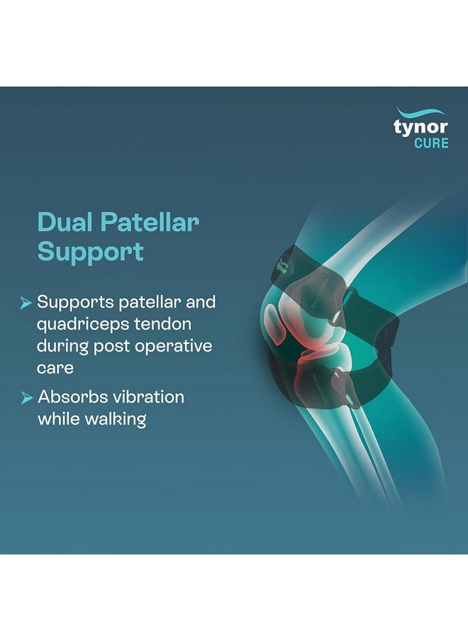 TYNOR Dual Patellar Support, Black, Universal, 1 Unit
