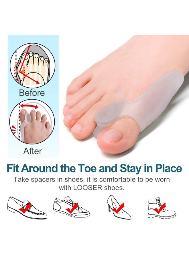 Povihome 8 Pack Bunion Cushion and Protector, Bunion Corrector and Bunion Relief with Gel Shield, Treat Pain in Big Toe Joint, Realign Big Toe and Relieve Bunion Pain