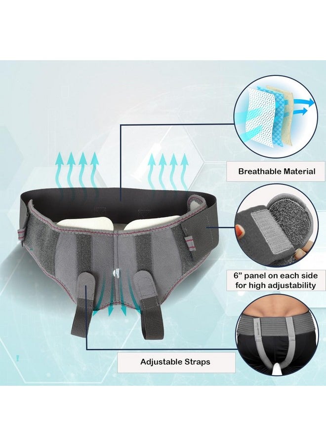 Wonder Care Cotton, Hernia Support Belt Truss Brace For Single/Double Inguinal Hernia Pain Relief With Two Removable Compression Pads (L: 36