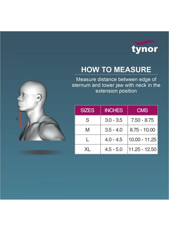 TYNOR Cervical Collar Soft with Support, Beige, XL, 1 Unit