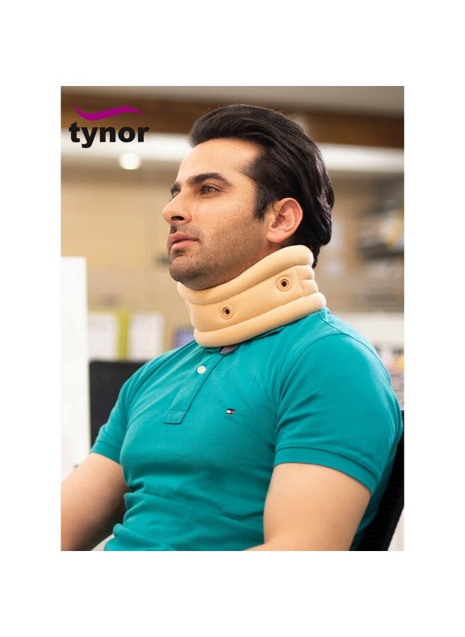 TYNOR Cervical Collar Soft with Support, Beige, XL, 1 Unit