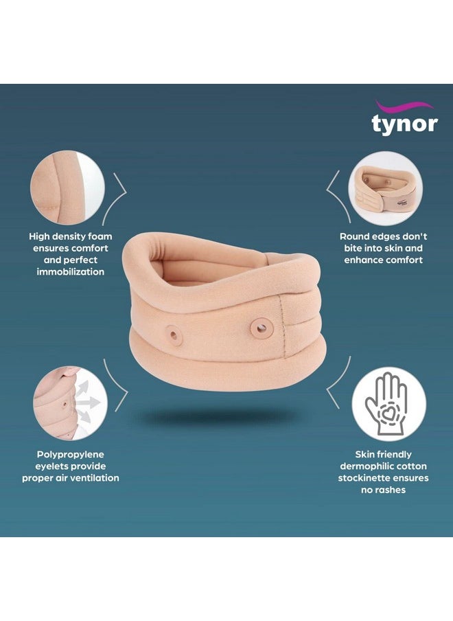 TYNOR Cervical Collar Soft with Support, Beige, XL, 1 Unit