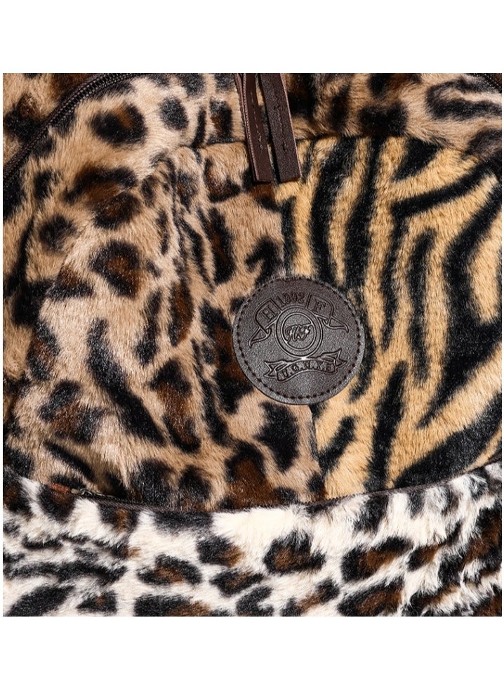 Leopard print backpack