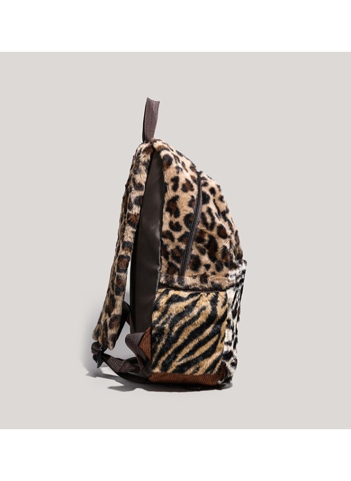 Leopard print backpack