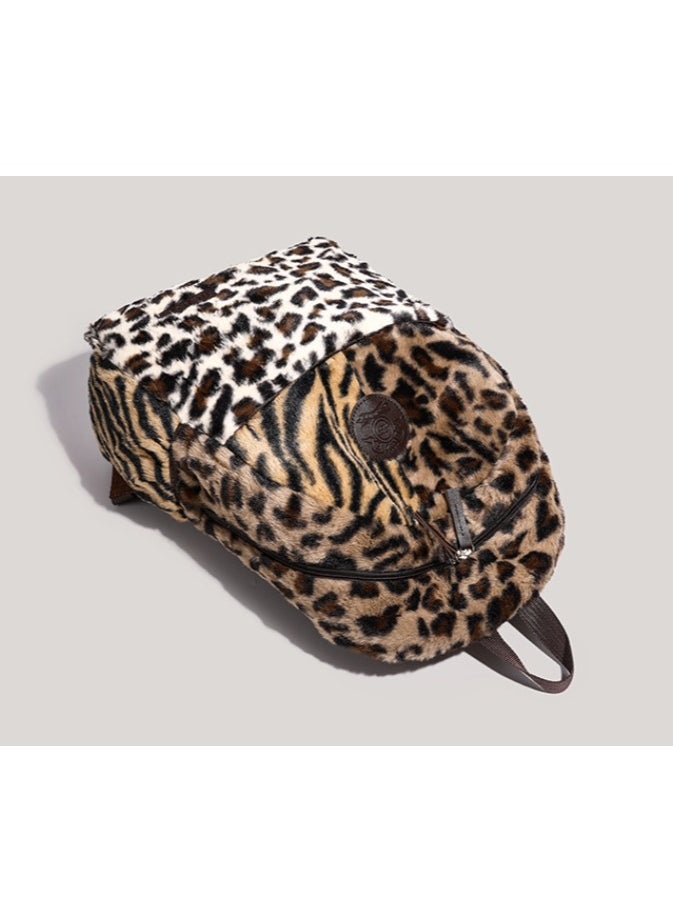 Leopard print backpack