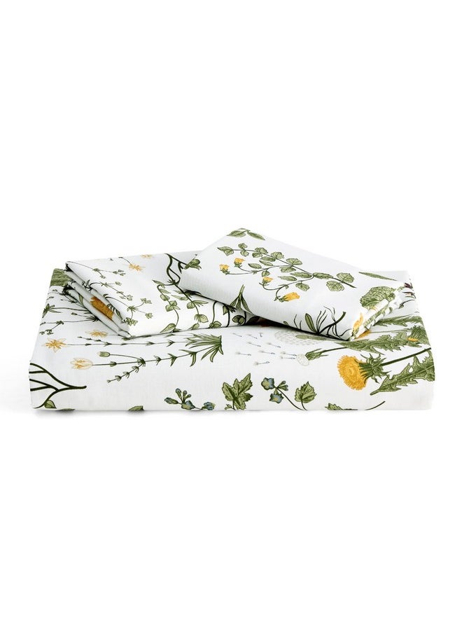 Bedsure Duvet Cover King Size - 100% Cotton Reversible Floral Duvet Cover Set with Zipper, Soft & Breathable Green Bedding Set, 3 Pieces, 1 Duvet Cover 104