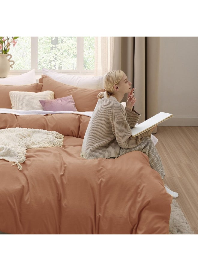 Bedsure Taupe Duvet Cover King Size - Soft Prewashed King Duvet Cover Set, 3 Pieces, 1 Duvet Cover 104x90 Inches with Zipper Closure and 2 Pillow Shams, Comforter Not Included