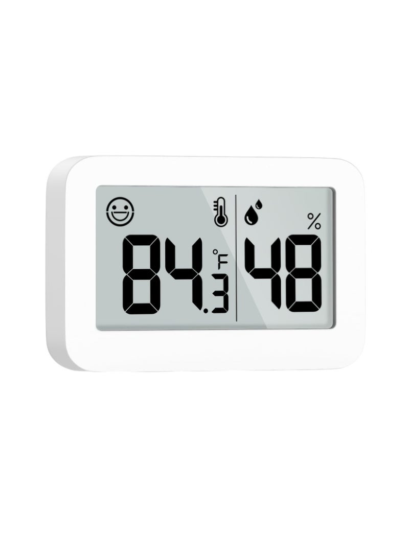 Mini Hygrometer Indoor Thermometer, Humidity Meter Digital Temperature Monitor, Compact And Portable Humidity Gauge With Celsius, For Humidors Greenhouse Baby Room, (1pc, White)