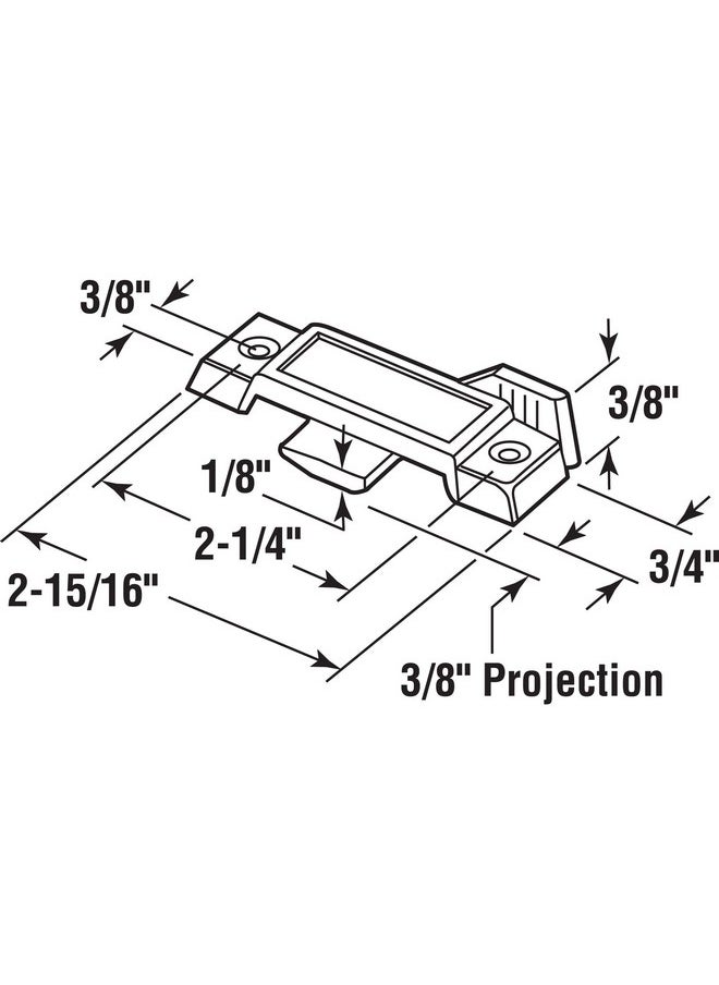 Prime-Line F 2590 Sash Lock for Vertical and Horizontal Sliding Windows - Replace Broken Sash Locks for Additional Home Security, 2-1/4” Mounting Hole Centers, White Diecast (Single Pack)