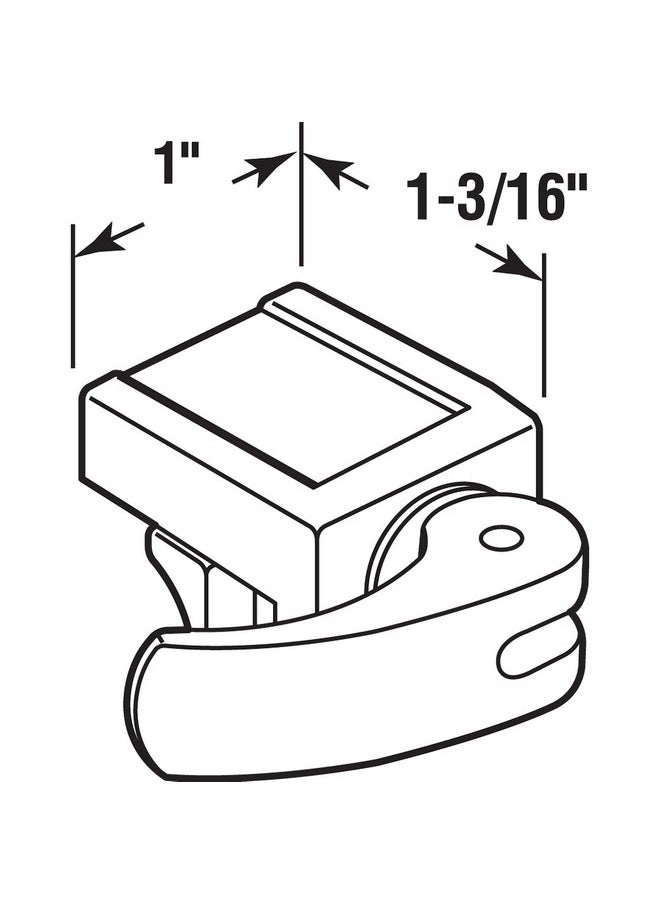 Prime-Line U 9809 Sliding Window Lock for Vinyl Windows - Easy Installation to Keep Windows Securely Closed - Diecast Construction, White (2 Pack)