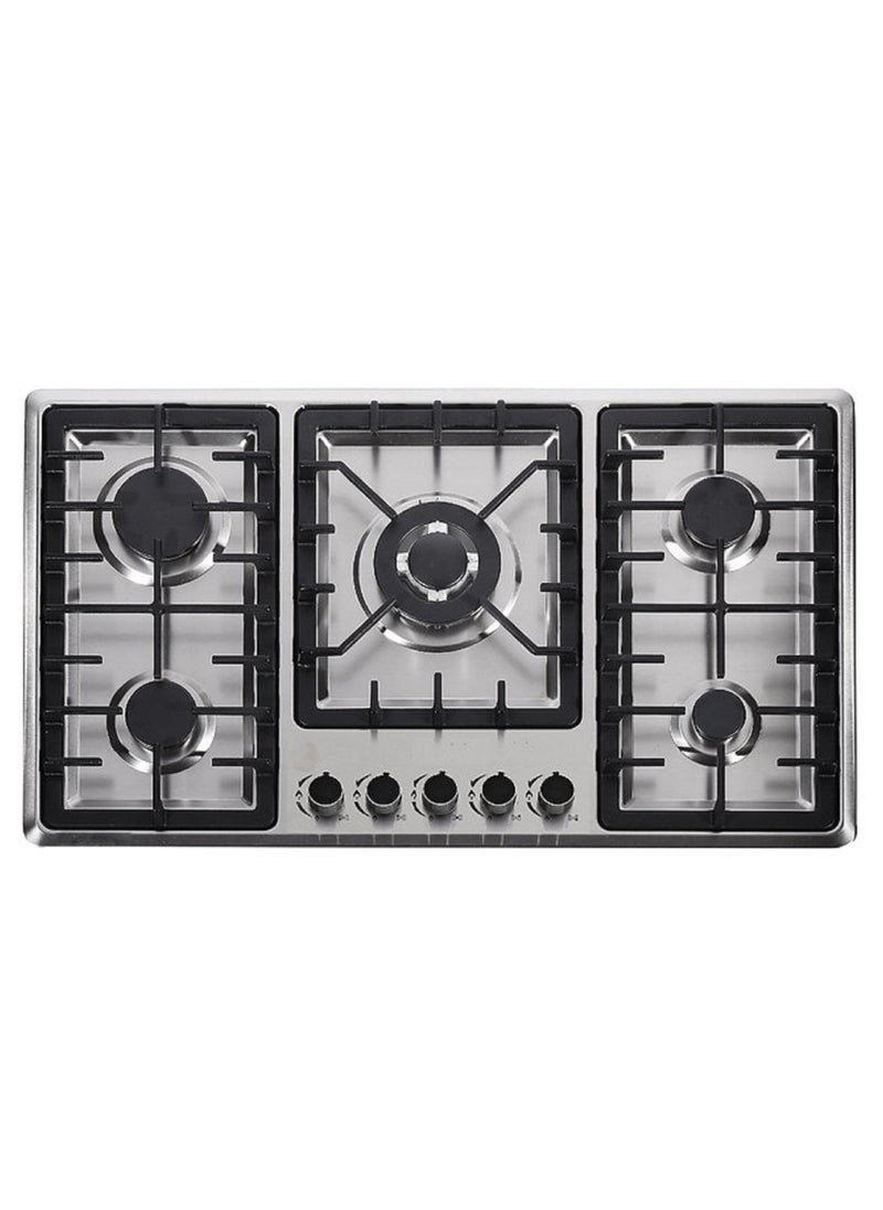 5 Burner Stainless Steel Gas Hob With FSD