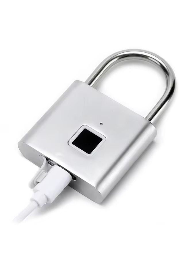 Fingerprint Padlock, Locker Lock, Smart Pad Waterproof Small Portable with USB Charging