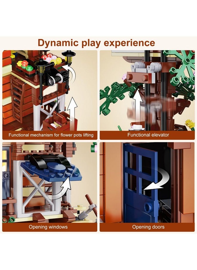 Tree House Stem Toy, 1155Pcs Creative Building Set For Kids With Led Light | 4 Seasons In 1 Treehouse Building Bricks Forest House For 6 7 8 9 10+ Girls Boys Christmas Birthday Gift