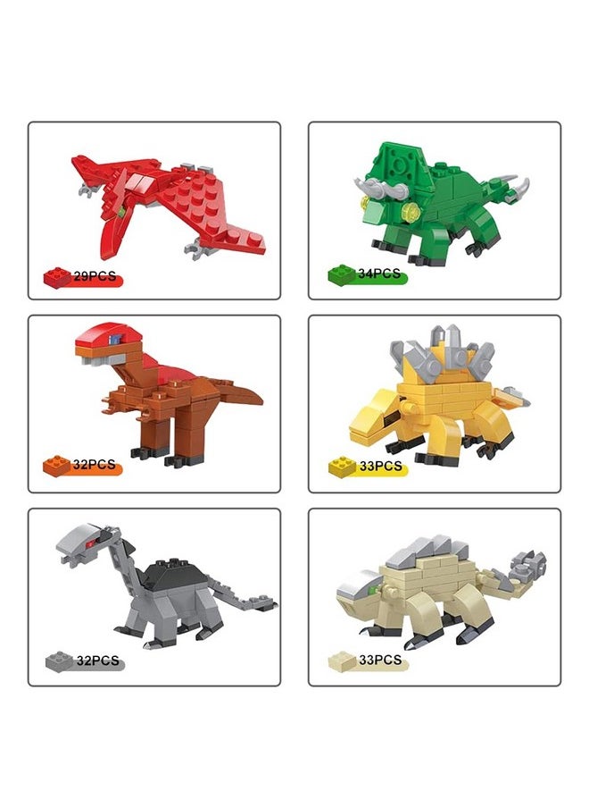 Filled Easter Eggs With Dinosaurs Building Blocks, 12Pcs Eggs Toys For Kids,Party Suprise Toys In Basket Filler, Classroom Prize Toys