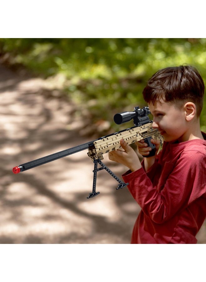 Building Blocks Guns Model Toys, 1086 Pcs 1:1 M24 Model Building Kits For Adults Boys Teens, Building Bricks For Halloween Christmas Day Birthday Gifts, Building Block Sets For Military Enthusiasts