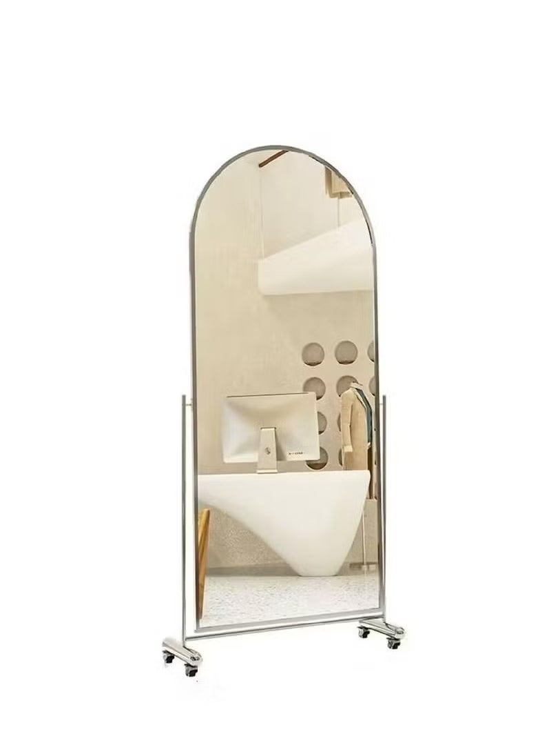 Floor Full Length Mirror with Holder White