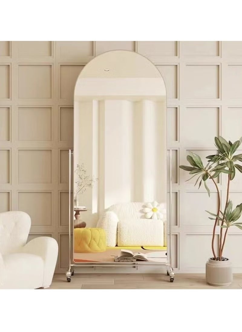 Floor Full Length Mirror with Holder White