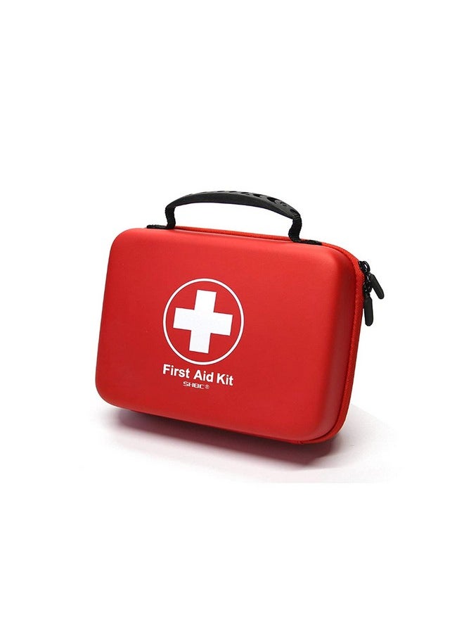 Compact First Aid Kit (228pcs) Designed for Family Emergency Care. Waterproof EVA Case and Bag is Ideal for The Car, Home, Boat, School, Camping, Hiking, Office, Sports. Protect Your Loved Ones. Red