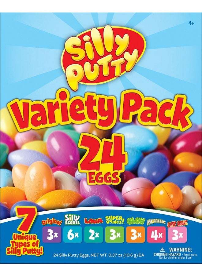 Crayola Silly Putty Bulk Variety Pack (24ct), Fidget Toys For Kids & Adults, Party Favors, Treasure Box Toys for Classrooms, Goodie Bag Stuffers, Gifts [Amazon Exclusive]