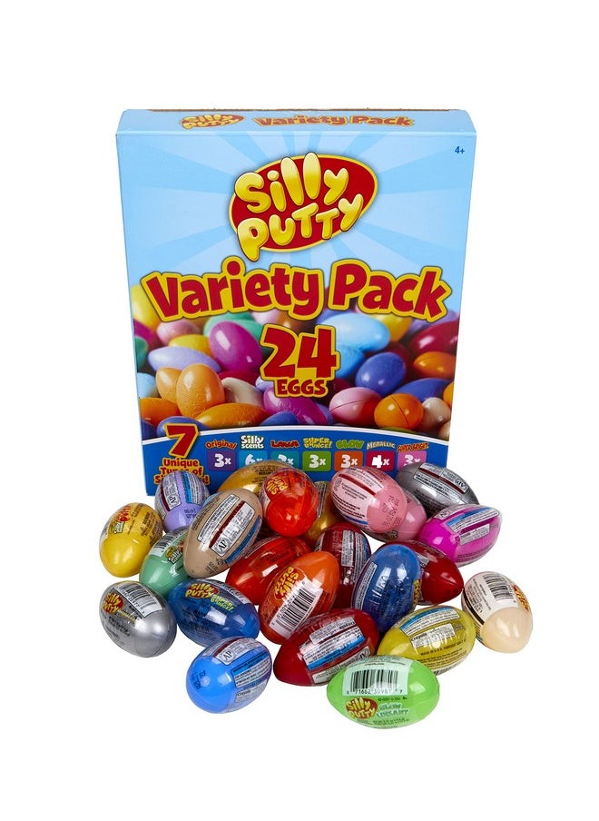 Crayola Silly Putty Bulk Variety Pack (24ct), Fidget Toys For Kids & Adults, Party Favors, Treasure Box Toys for Classrooms, Goodie Bag Stuffers, Gifts [Amazon Exclusive]