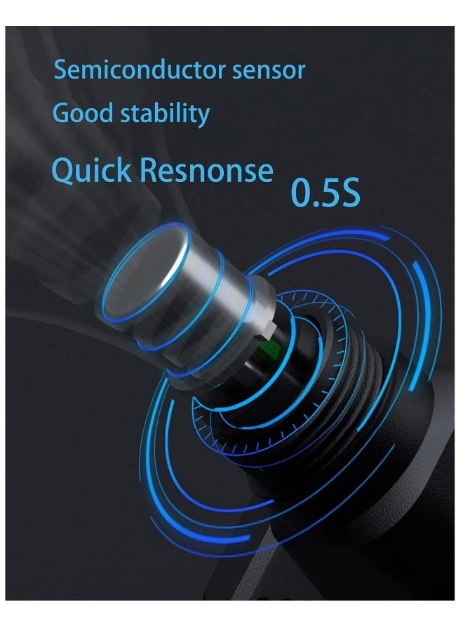 Gas Leak Detector, New Natural Gas Detector with Audible & Visual Alarm, Temp and Humidity Measure, Locates Combustible Gas Sources Like Methane, Propane, for Home (Includes Battery x3)