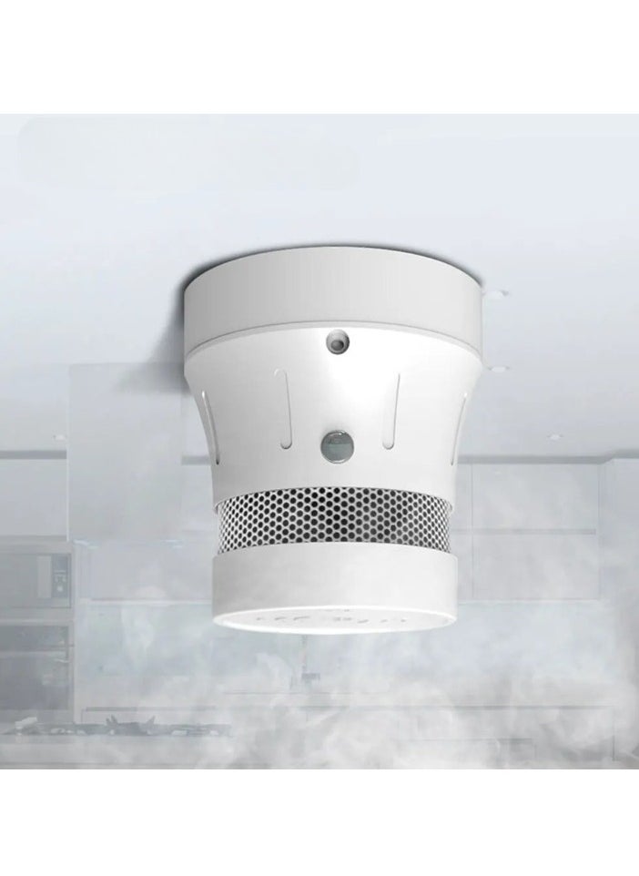 Wifi Smoke Sensor, Strong Efficient Fire Protection Alarm, Compact And Durable Smart Smoke Detector, Photoelectric Smoke Alarm For Home Office, (1pc, White)
