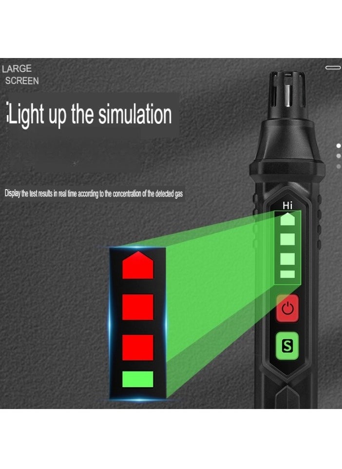 HT59 Gas Leak Detector, Handheld Combustible Gas Detector, Gas Leakage Sensor With Audible And Visual Alarm With Lcd Display, Methane Propane Natural Gas Detector, (1pc)