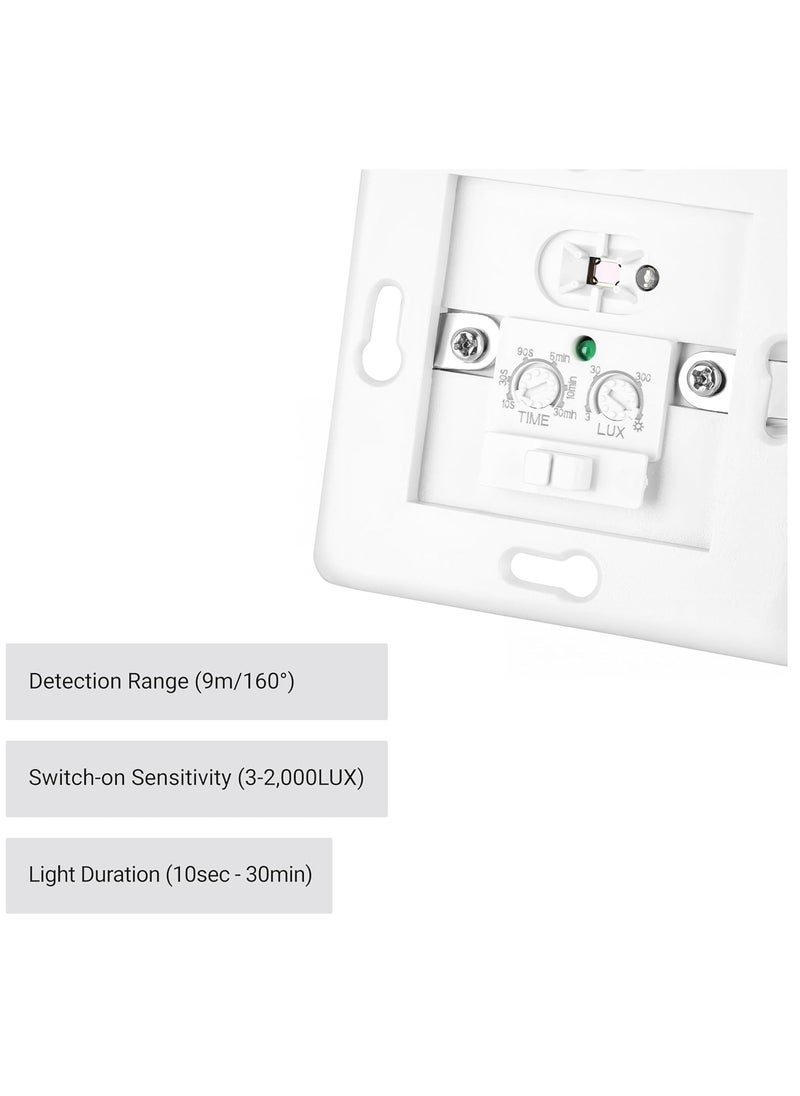 PIR Sensor Light Switch, Electrical Sensitive Switch And Lighting Sensor, Durable Indoor Infrared Motion Sensor, Long Range Sensor Switch For Home, (1pc, White)