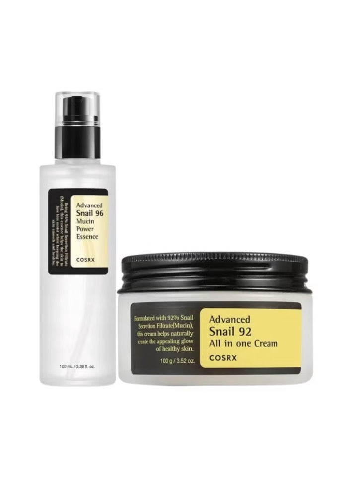 Cosrx Radiance Renewal Snail Skincare Duo Advanced Snail 96 Mucin Power Essence & 92 All-in-One Cream 200ml