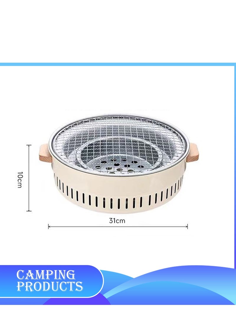 Portable Korean BBQ Grill Pan with Smokeless Design