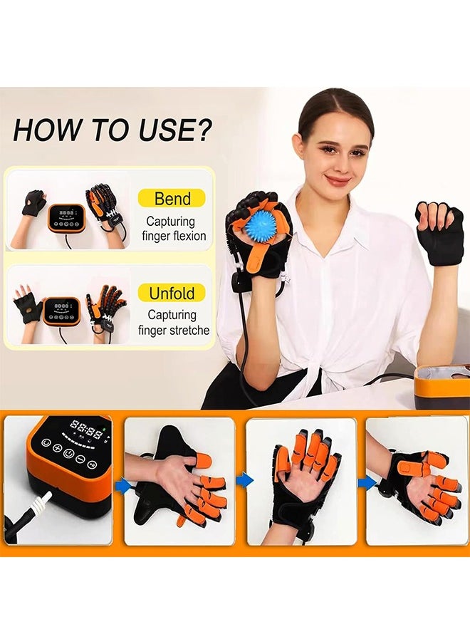 Rehability Robot Gloves Hand Stroke Recovery Equipment Hand Dysfunction Patient Training Device Stroke Hemiplegia Finger Orthosis for Long Term Relief Finger Cramps