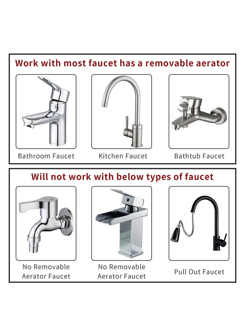 Faucet Sprayer Set Kitchen Sink Faucet Nozzle Ionic Shower Filter Household Water Saving Splash Tube Handheld Holder Shower Booster Without Tap for Bathroom Washbasin