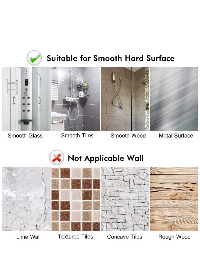 Stainless Steel Shower Head Holder Handheld Shower Wand Holder Adjustable Shower Head Bracket Shower Wall Mount Holder Metal Shower Spray Holder, Drill Free Glue Installation Silver