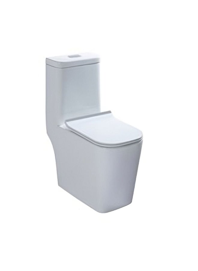 Milano Wc One Piece Pro A526 S Trap White Ceramic Water Closet S Trap Toilet Bowl Water Closet Wc Tank For Toilet Bathroom Washroom - White