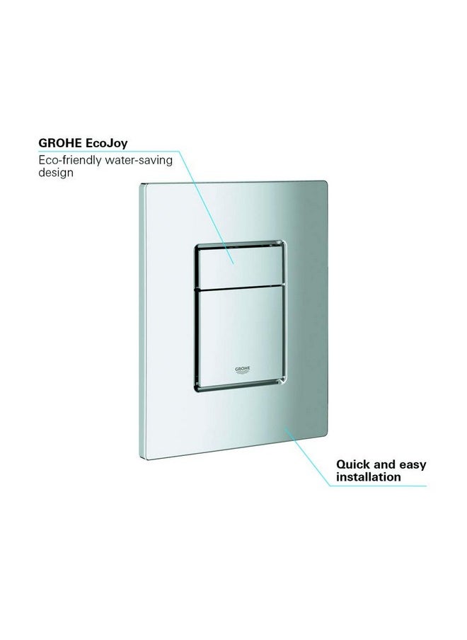 GROHE Skate Cosmopolitan Flush Plate, Chrome,38732000, Stainless Steel