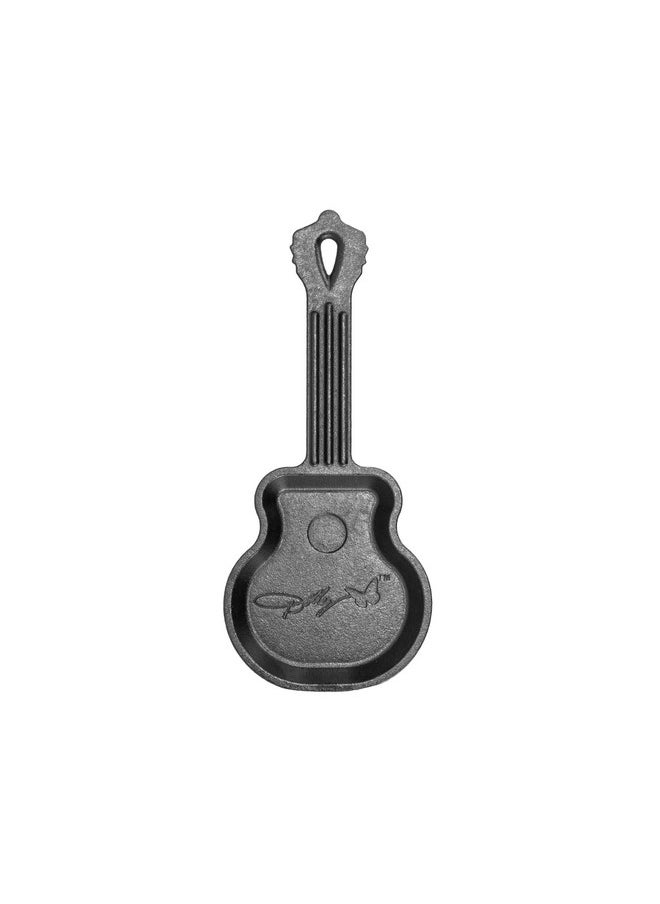 Lodge 4.5 Inch Dolly Parton Mini Rockstar Cast Iron Guitar Skillet - Hand Wash Only Collector’s Piece - Cast Iron Skillet for Single Serve or Decorative Use