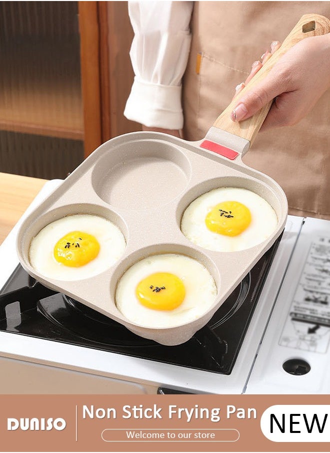 Nonstick Egg Frying Pan of 4 Cups, Healthy Breakfast Pan Saucepan Pancake Pan for Gas and Induction Stove Tops Cookware Omelette Pan Cooker Kitchen Tool Indoor Outdoor Camping