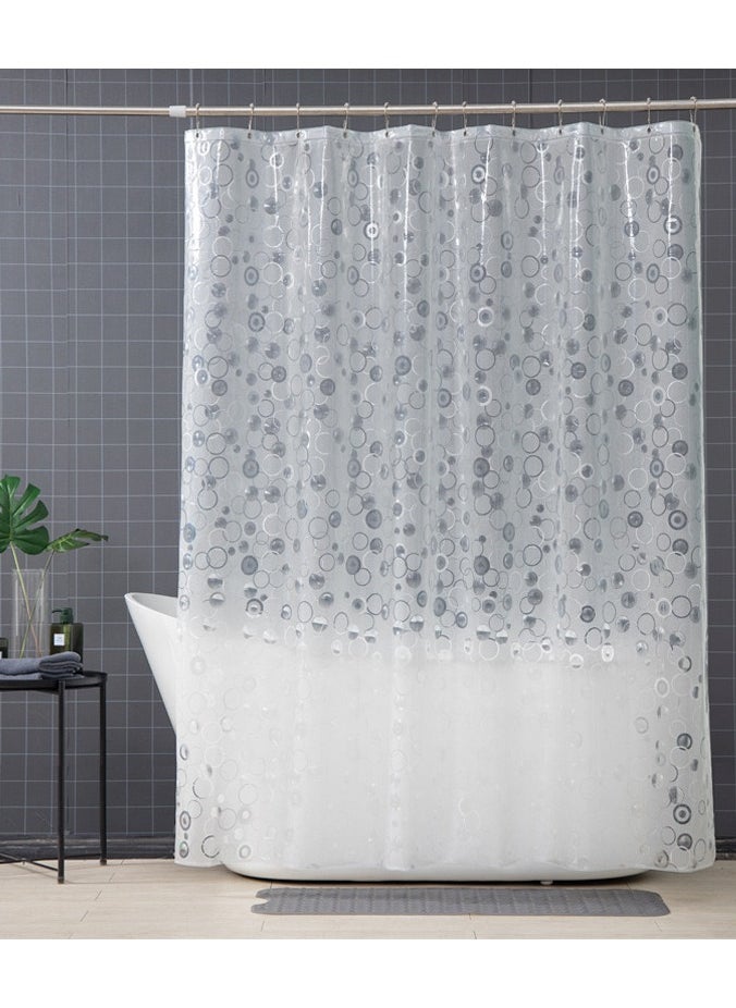 Luxury shower curtain PEVA waterproof modern elegant bathroom décor grommets