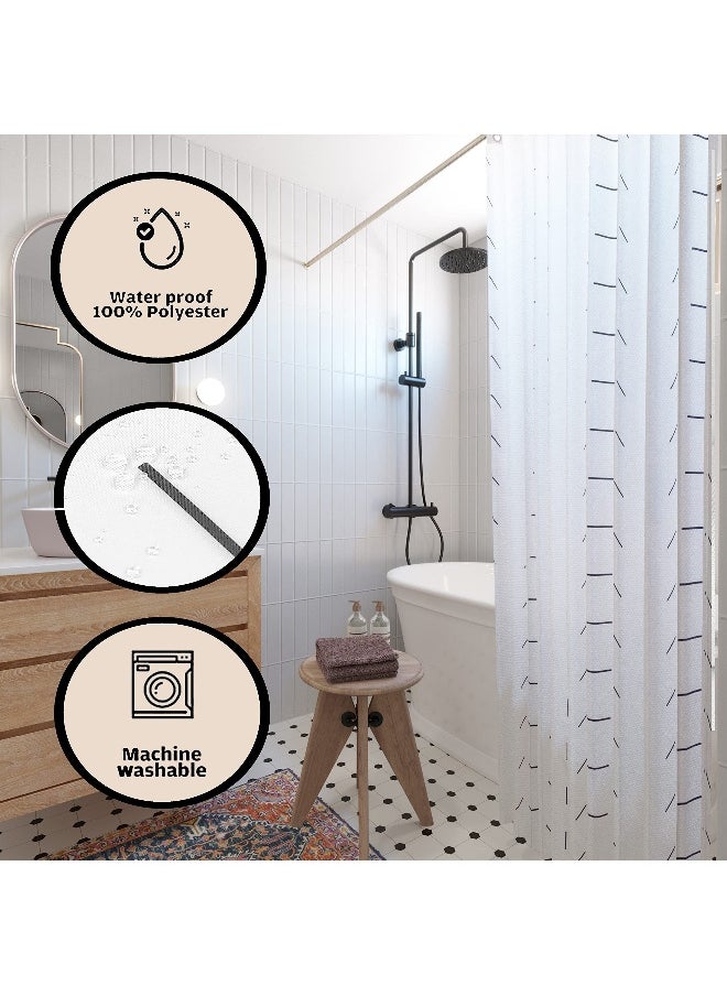 Boho Shower Curtain, 1Pcs Standard Boho Shower Curtain Size 72x72 inch Shower Curtain Hooks Included with Shower Curtain