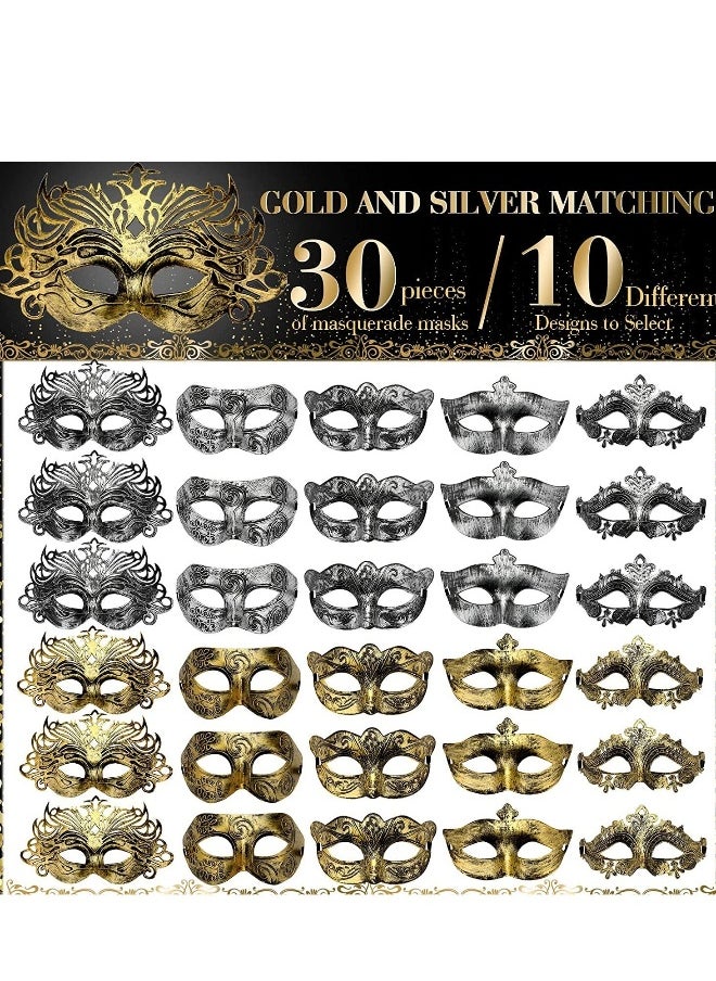 Masquerade Masks, 30 Pieces Masquerade Masks Bulk Lace Mask Women Venetian Masks Lace Masquerade Mask for Party Ball