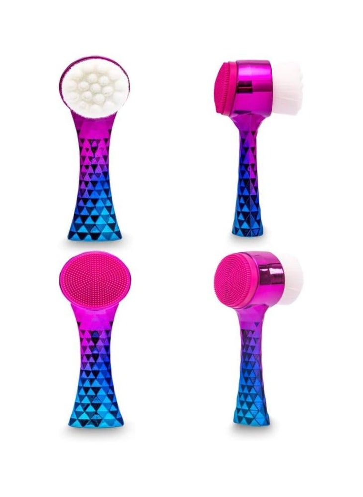 2 in 1 Face Brush for Cleansing and Exfoliating - Facial Cleaning Brush with Soft Bristles - Scrubber to Massage and Scrub Your Skin - Deep Pore Exfoliation, Wash Makeup, Massaging, Acne by TI Style