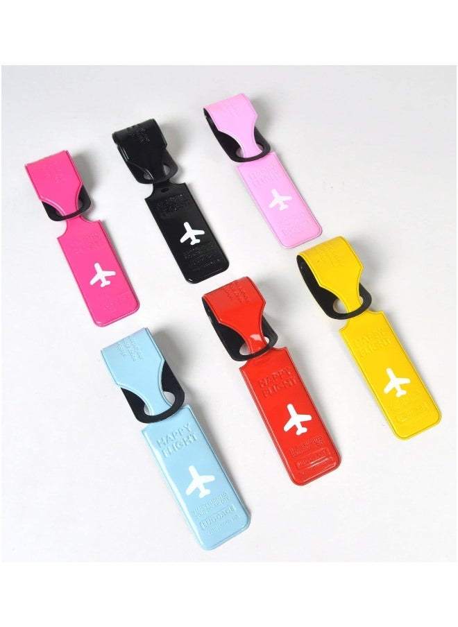 6 Pieces Luggage Tags, Travel Suitcases Baggage Identifier Tag with Information Card Paper