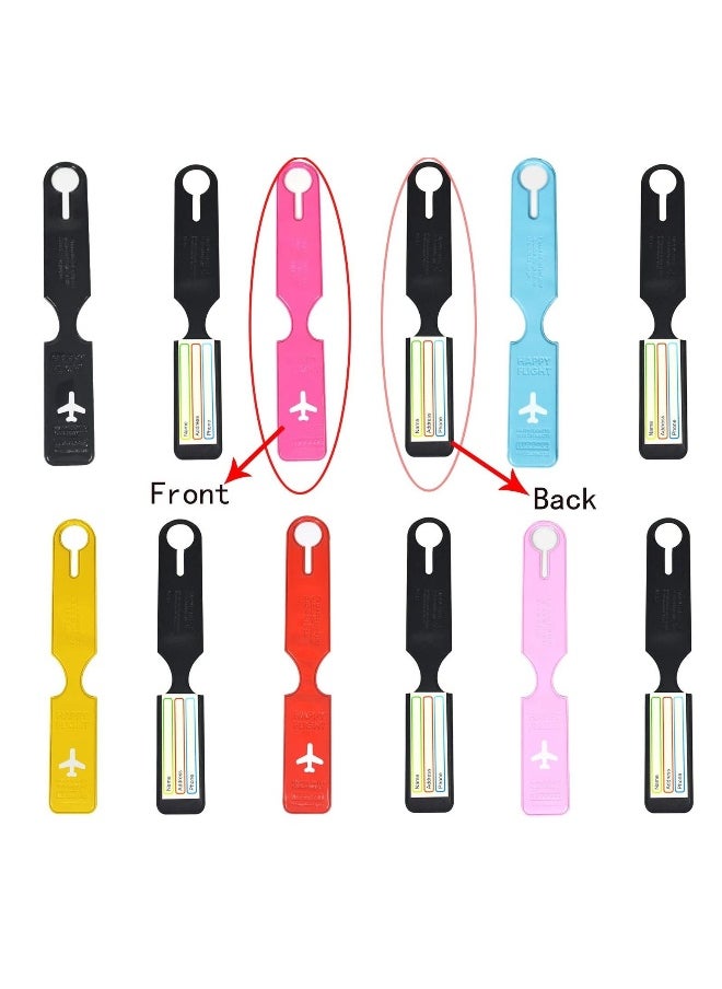 6 Pieces Luggage Tags, Travel Suitcases Baggage Identifier Tag with Information Card Paper