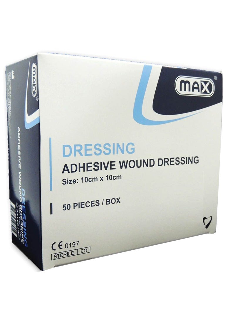 Adhesive Wound Dressing 10 Cm X 10 Cm 50'S