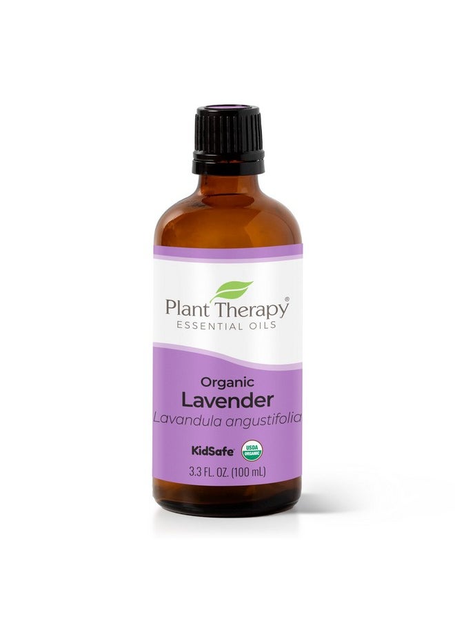 Plant Therapy Organic Lavender Essential Oil 100% Pure, USDA Certified Organic, Undiluted, Natural Aromatherapy, Therapeutic Grade 100 mL (3.3 oz)