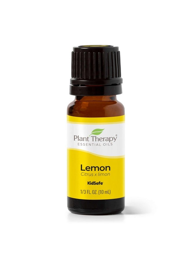 Plant Therapy Lemon Essential Oil for Diffusing, 10 mL (1/3 oz) 100% Pure, Undiluted, Natural Aromatherapy, Lemon Oil for Skin, Lemon Oil for Cleansing, Energizing & Uplifting, Therapeutic Grade