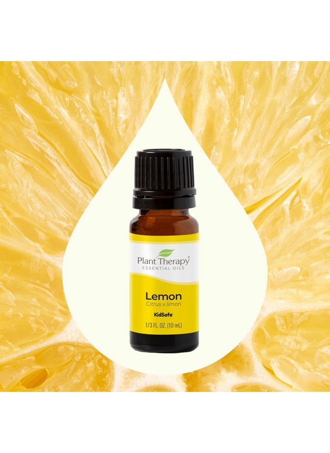 Plant Therapy Lemon Essential Oil for Diffusing, 10 mL (1/3 oz) 100% Pure, Undiluted, Natural Aromatherapy, Lemon Oil for Skin, Lemon Oil for Cleansing, Energizing & Uplifting, Therapeutic Grade