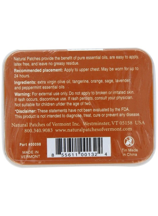 Natural Patches Of Vermont Citrus Enhanced Energy Essential Oil Body Patches, 10-Count Tins